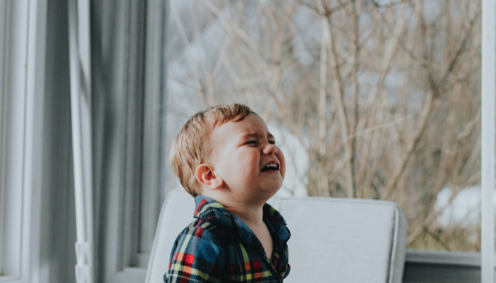 toddler boy crying