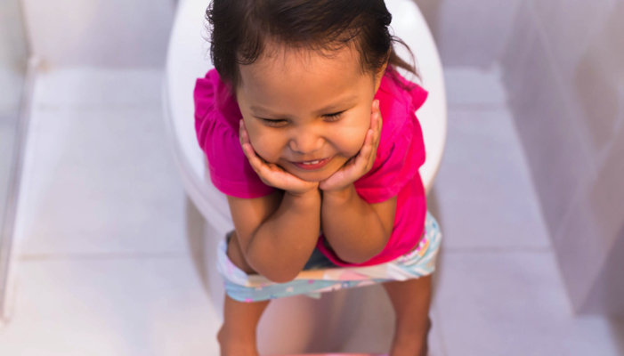 little girl on the potty