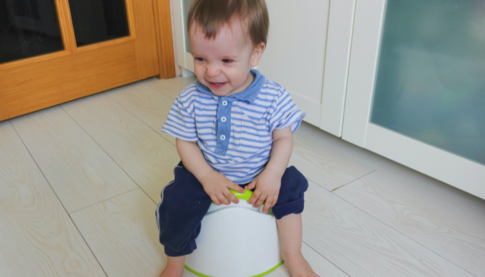 a little boy on the potty