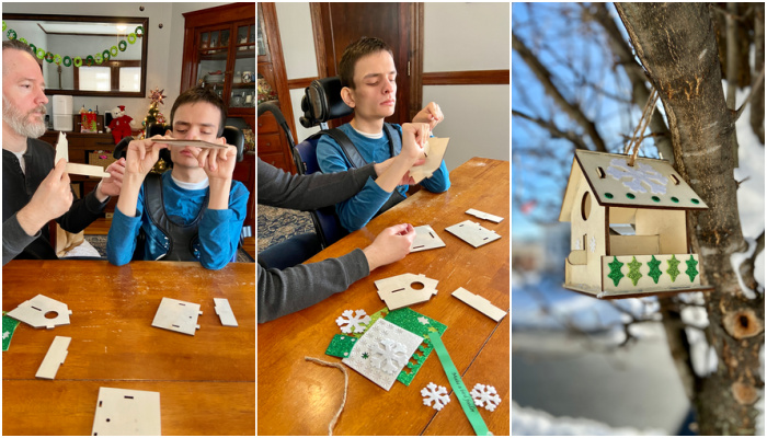 Making a bird feeder