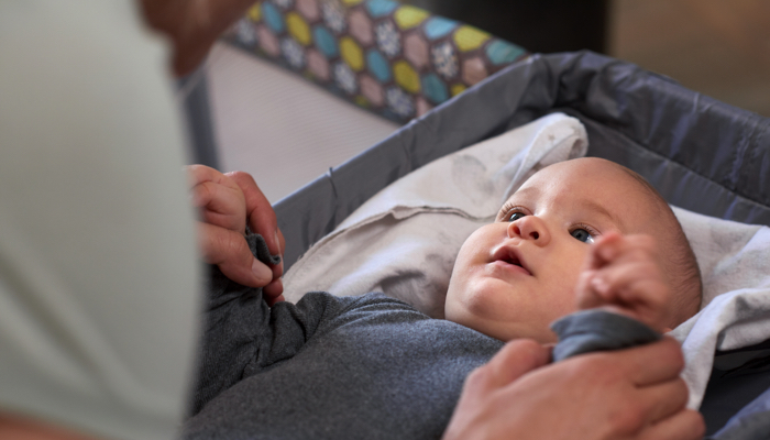 baby in a bassinet