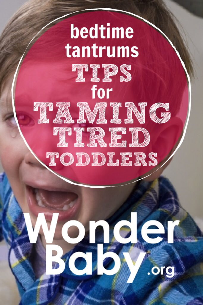 Bedtime tantrums tips for taming tired toddlers pin.