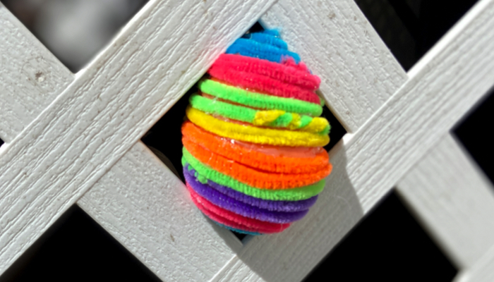 Pipe cleaner egg.