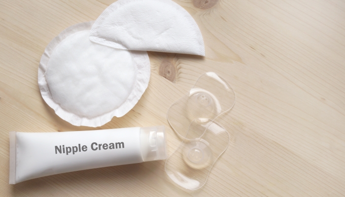 Nipple cream for breastfeeding moms.