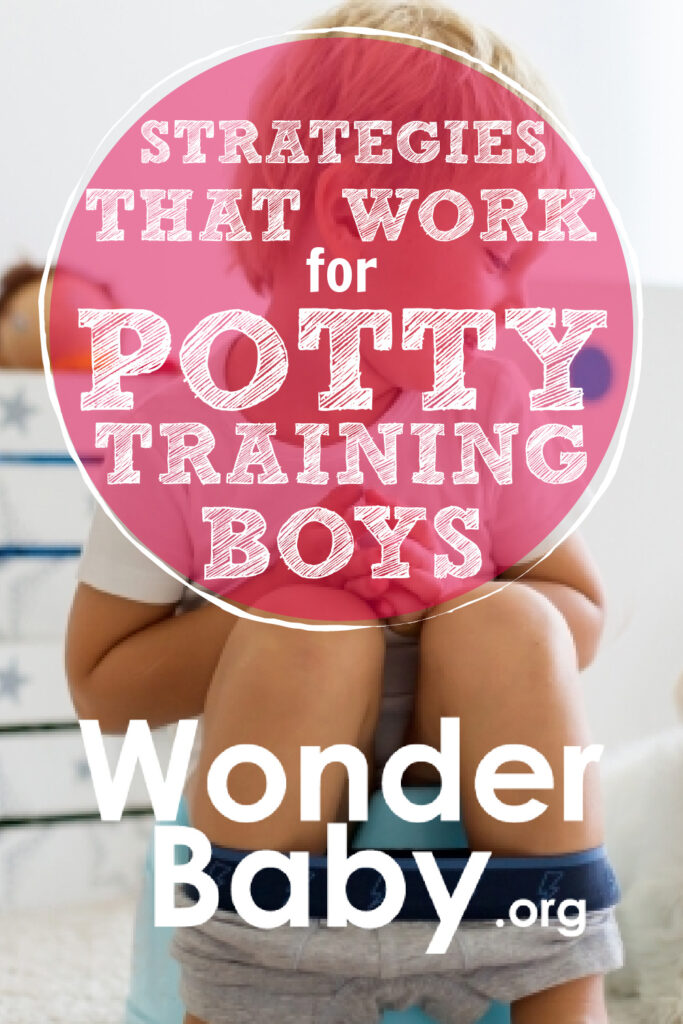 Strategies that work for potty training boys pin.