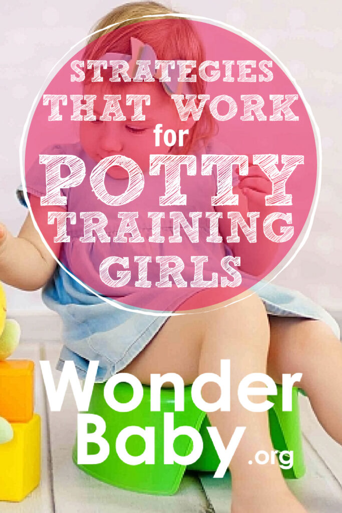 Strategies that work for potty training girls pin.