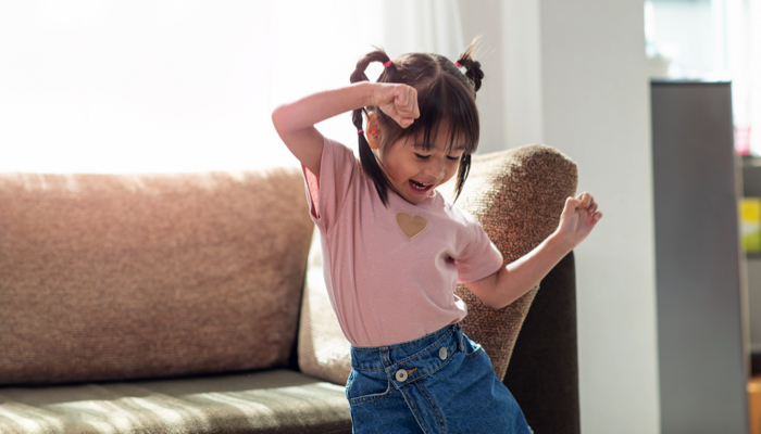 Little girl dancing.
