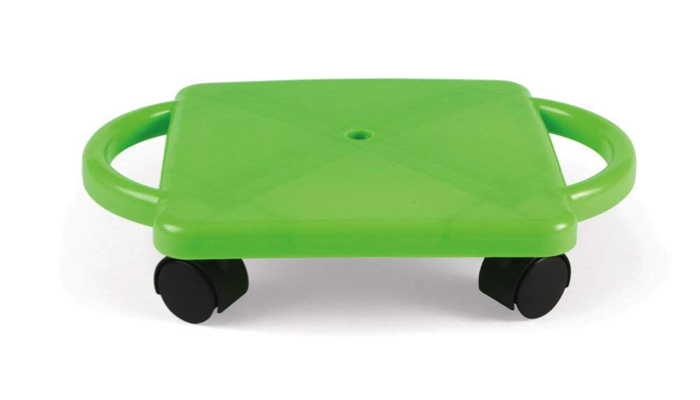 A green scooter board.