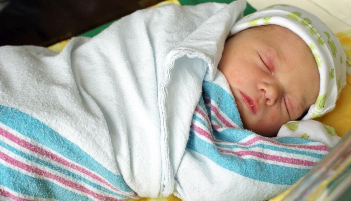 Swaddled Newborn Boy