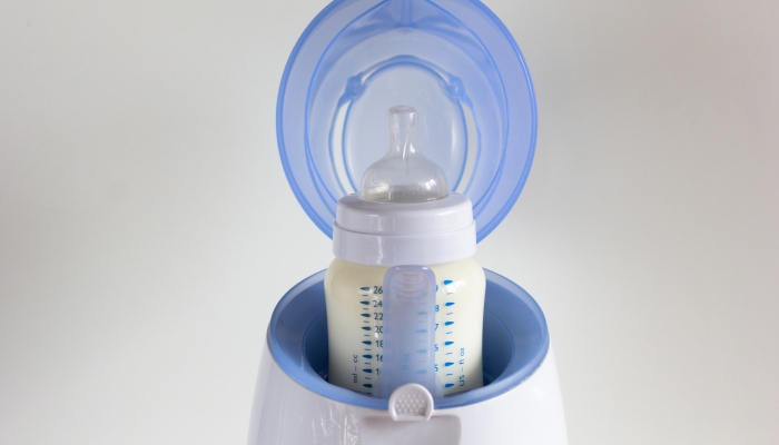 Baby Bottle Warmer 2-in-1 Bottle Warmer for Breastmilk or Formula One Button Control Easy to Use with Water Vial 