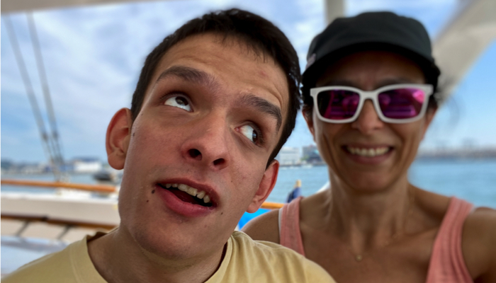 Ivan and his mom sailing