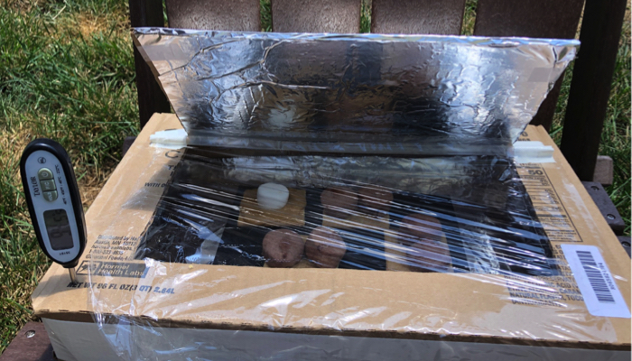A box solar oven.