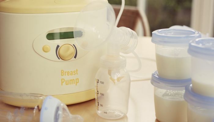 Breastfeeding and pumping supplies.