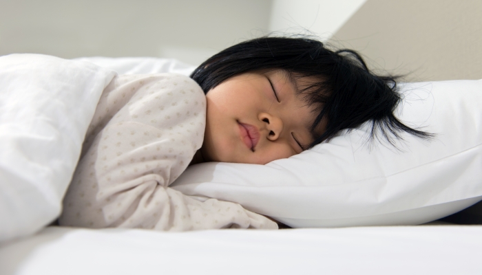 Asian sleeping child.