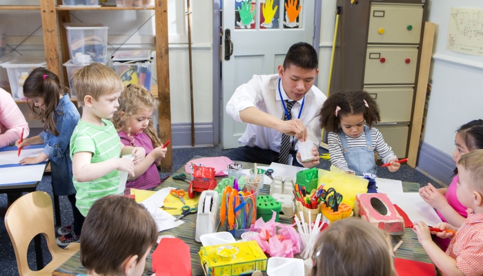 Craft Time at a Daycare Center.