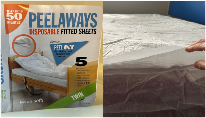 Peelaways - Disposable & Waterproof Bed Sheets - Peel Away