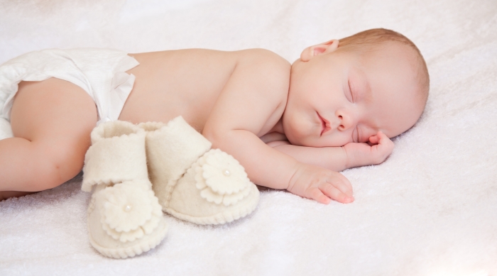 Closeup of sleeping baby.