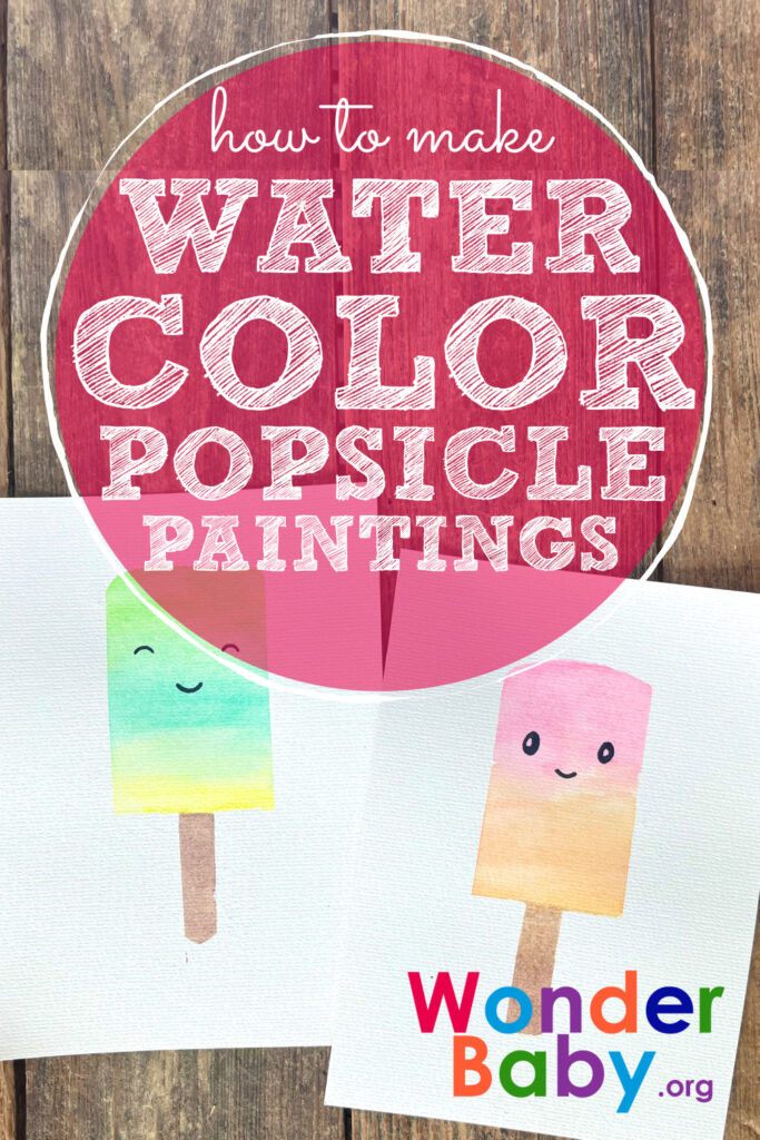 Watercolor Popsicle Painting for Kids