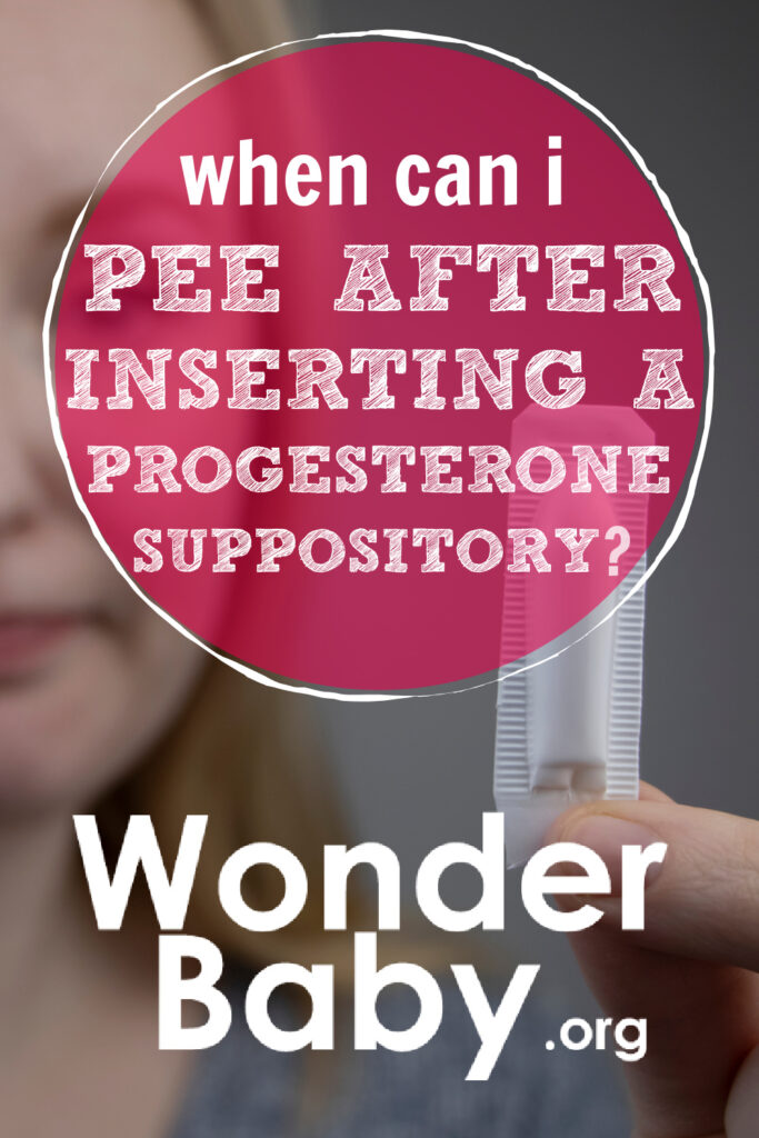 When Can I Pee After Inserting a Progesterone Suppository?