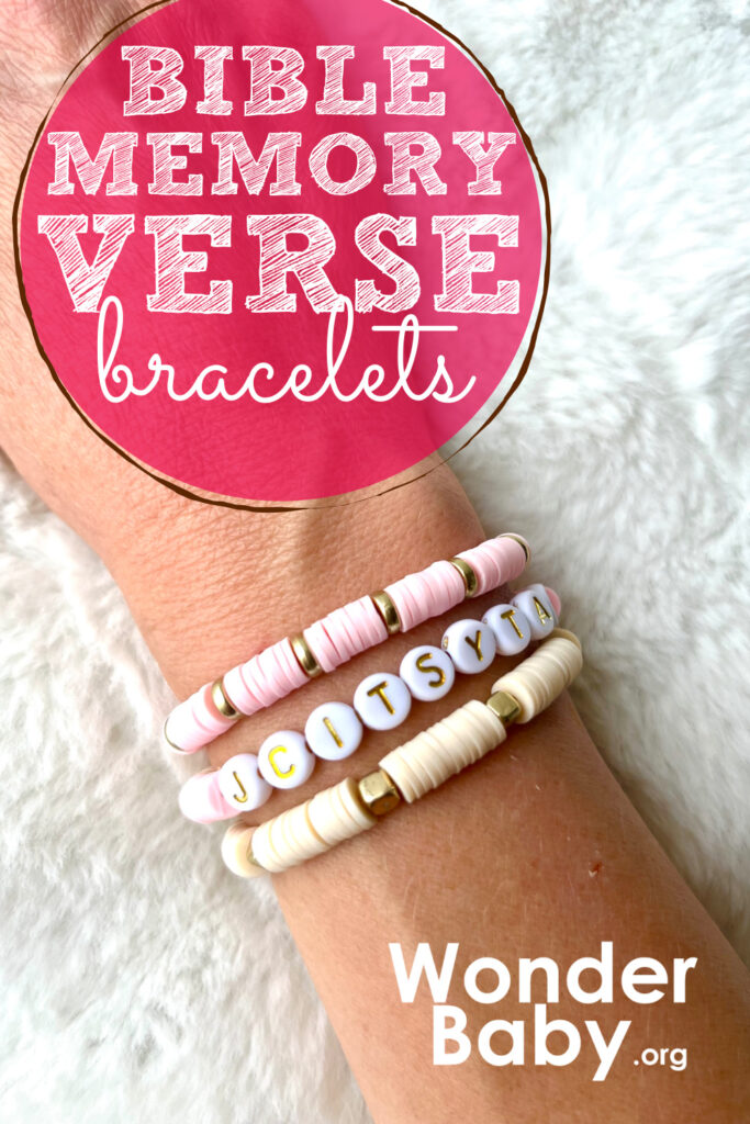 Bible memory verse bracelets.