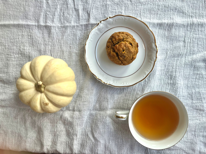 Banana Pumpkin Chocolate Chip Muffins