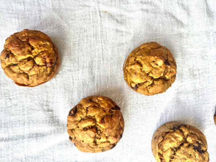 Banana Pumpkin Chocolate Chip Muffins