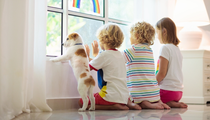 Child and pet.