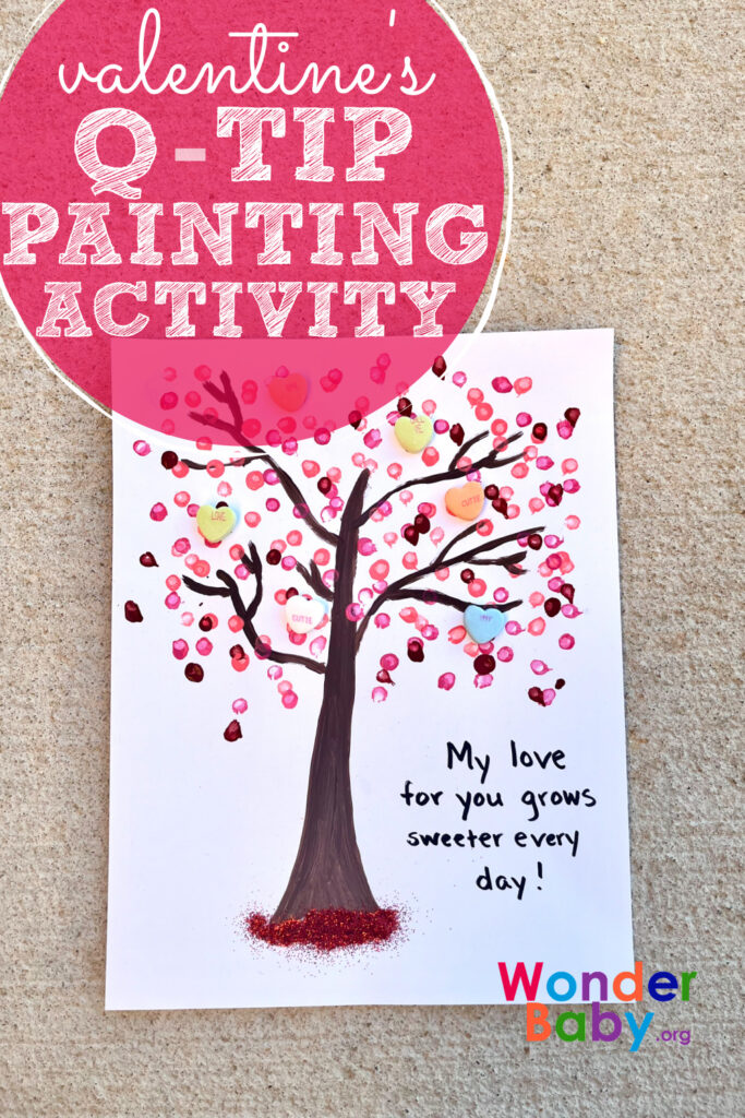 Valentine’s Day Q-tip Painting Activity