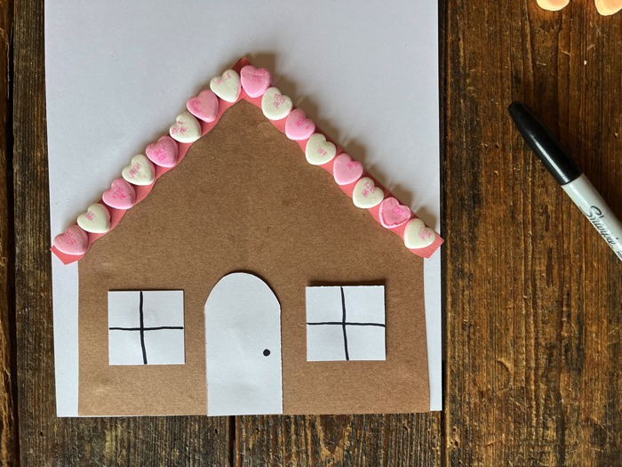 Valentine's Gingerbread House Craft