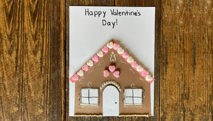 Valentine's Gingerbread House Craft