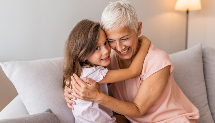 Cherishing her grandmother.