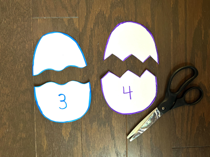 Making your Easter Egg Number Matching Game.