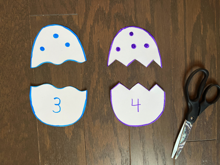 Making your Easter Egg Number Matching Game.