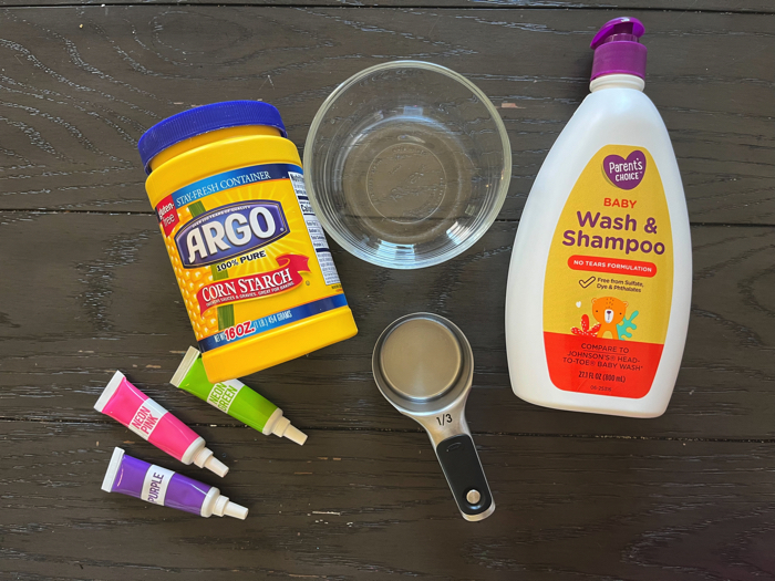 Ingredients for DIY Bath Paints.